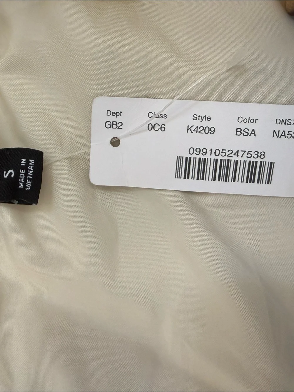 J. Crew Quilted Cream Zip-Up Vest - Picture 4 of 4